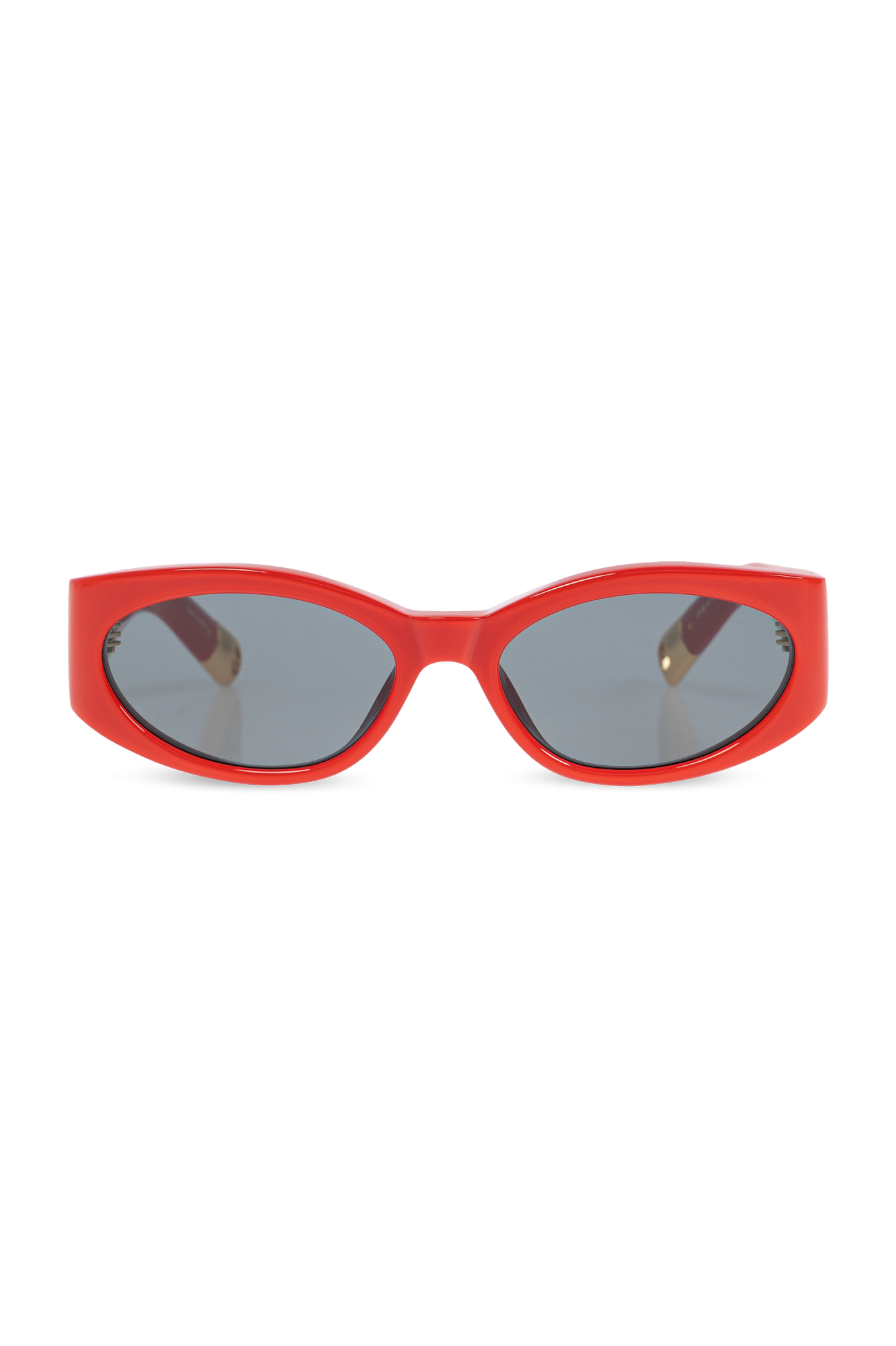 サングラス JACQUEMUS SUN GLASS (JAC4C4SUN OVALOYELLOWYGGREEN) Black Sunglasses with logo Jacquemus - Vitkac AS